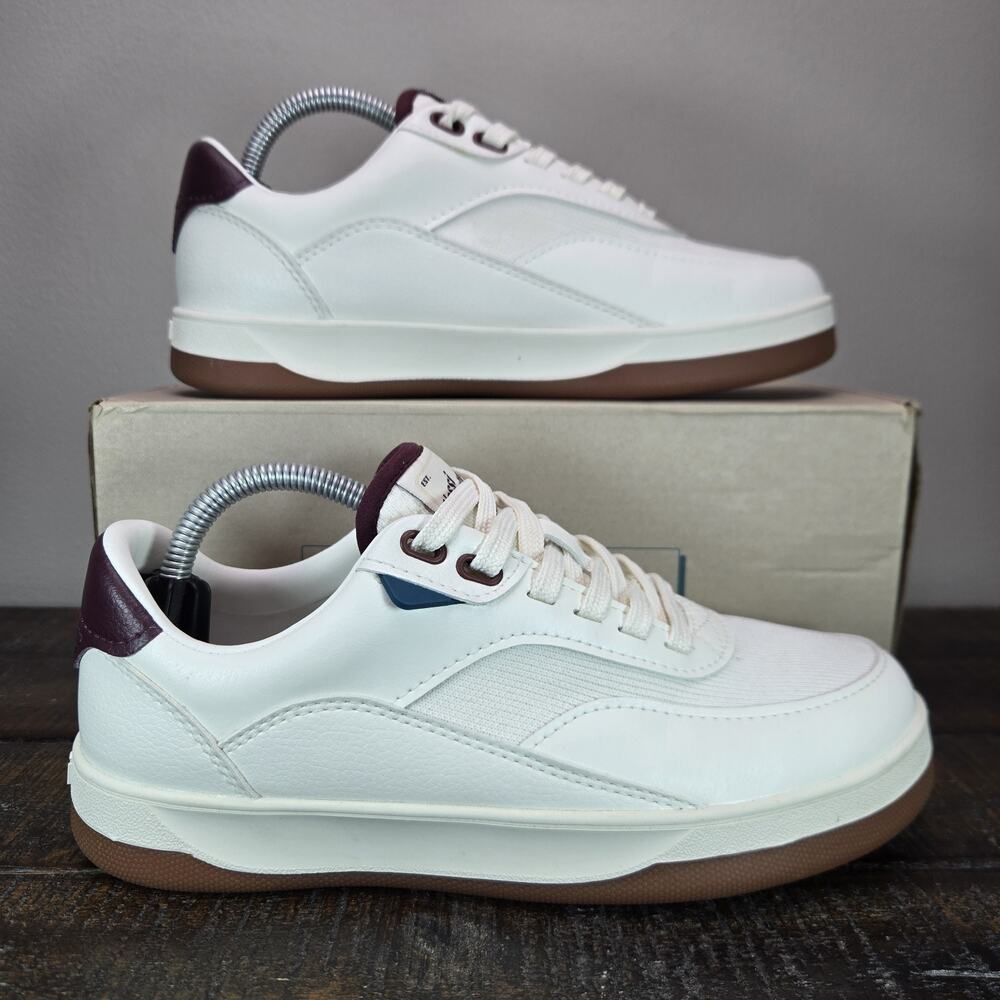 Vessi Courtside Classic Womens Size 6 Waterproof Shoes Casual Off White Mahogany